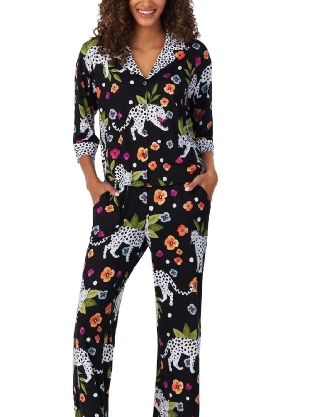 Beauty Sleep Social Pajama Set 🐆🌸🌼